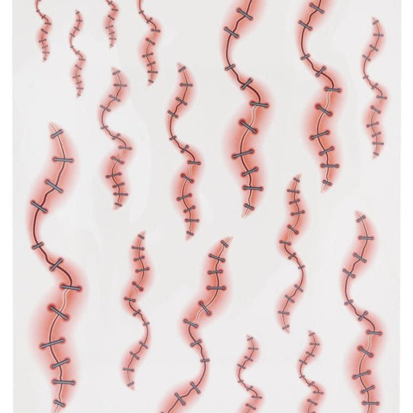 Smiffys Make - Up FX, Stapled Skin Tattoo Transfers - Adult Weekender