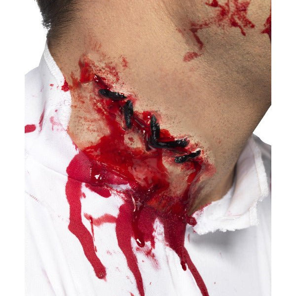 Smiffys Make - Up FX, Stitches Latex Scar, Red - Adult Weekender