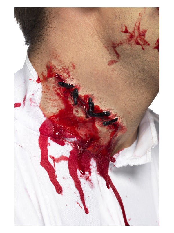 Smiffys Make - Up FX, Stitches Latex Scar, Red - Adult Weekender