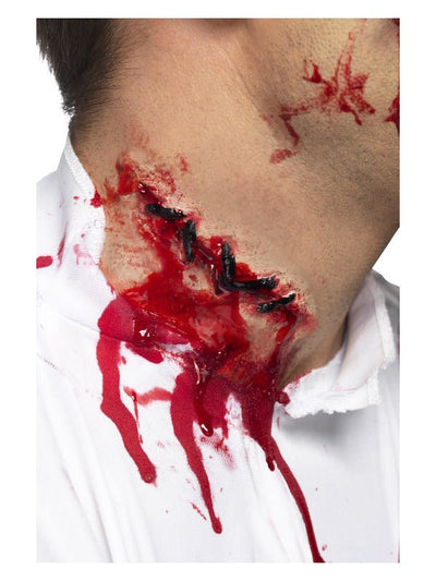 Smiffys Make - Up FX, Stitches Latex Scar, Red - Adult Weekender