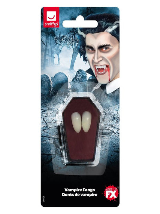 Smiffys Make - Up FX, Vampire Fang Tooth Caps, White - Adult Weekender