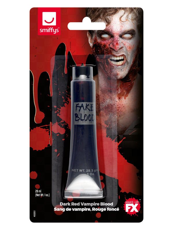 Smiffys Make - Up FX, Vampire Gel Blood, Dark Red - Adult Weekender