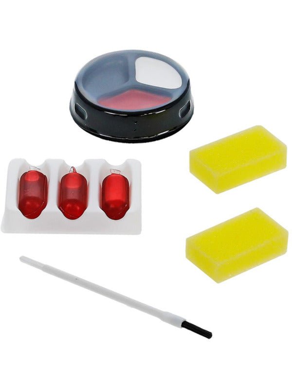 Smiffys Make - Up FX, Zombie Kit, Red - Adult Weekender