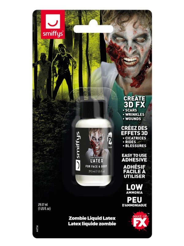 Smiffys Make - Up FX, Zombie Liquid Latex, Clear - Adult Weekender