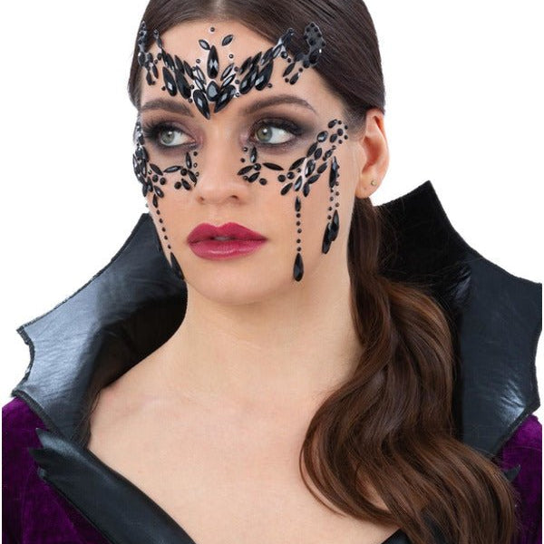 Smiffys Make - Up FX,Venetian Masquerade Face Jewels - Adult Weekender