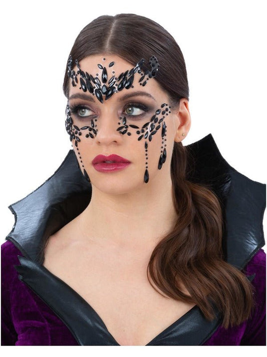 Smiffys Make - Up FX,Venetian Masquerade Face Jewels - Adult Weekender