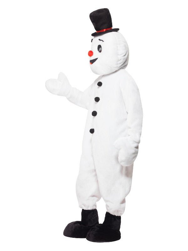 Snowman Mascot Costume, White - Adult Weekender