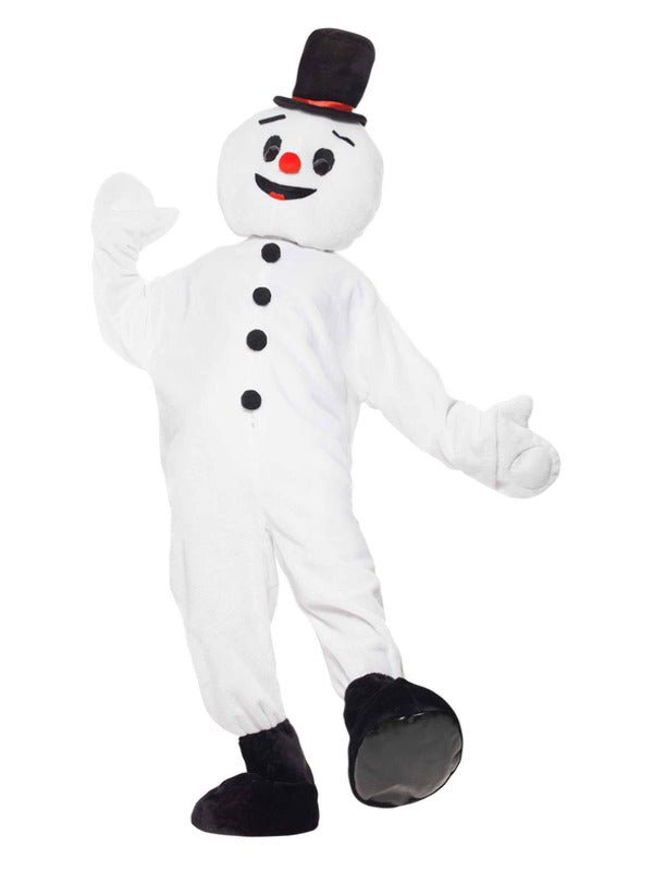 Snowman Mascot Costume, White - Adult Weekender