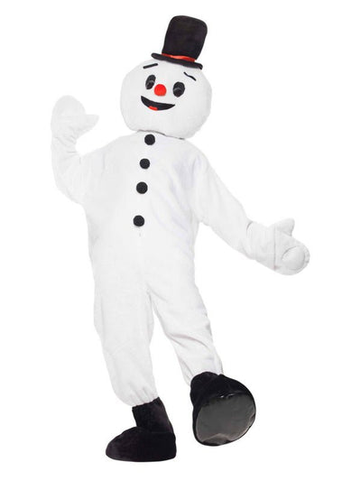 Snowman Mascot Costume, White - Adult Weekender