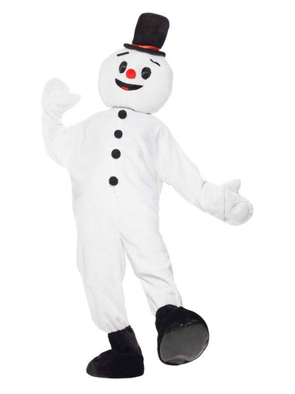 Snowman Mascot Costume, White - Adult Weekender