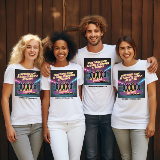 Something good is going to happen - Adult Weekender Front and Back Personalised Unisex Heavy T-Shirt - 90s - Adult Weekender