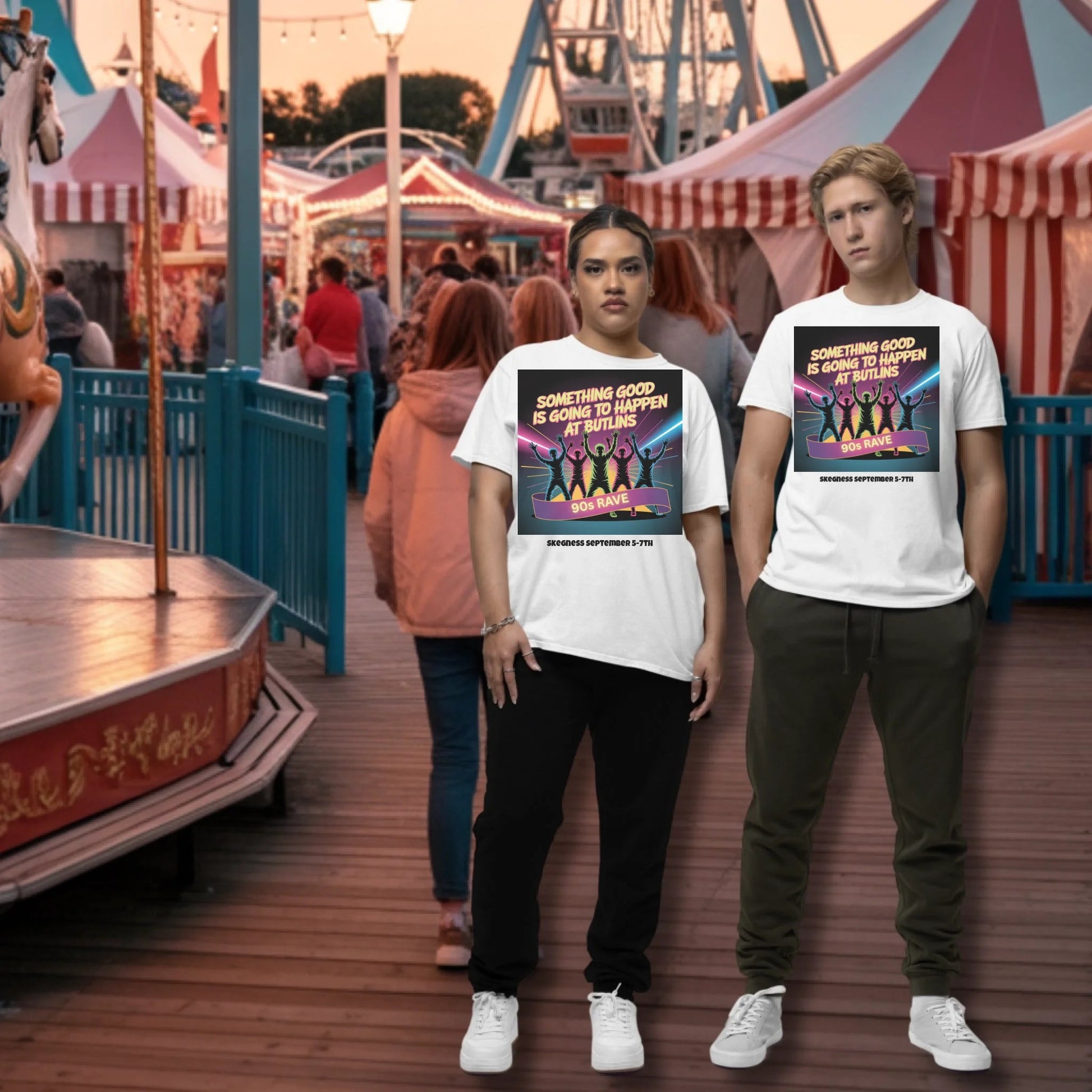 Something good is going to happen - Adult Weekender Front and Back Personalised Unisex Heavy T-Shirt - 90s - Adult Weekender