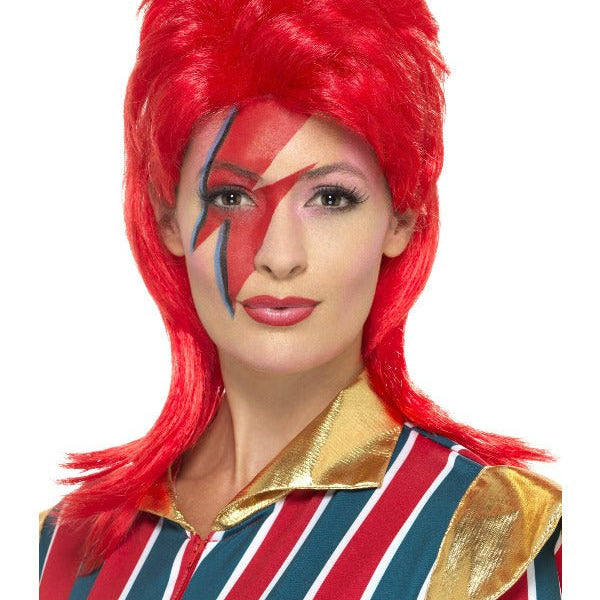 Space Superstar Wig, Red - Adult Weekender