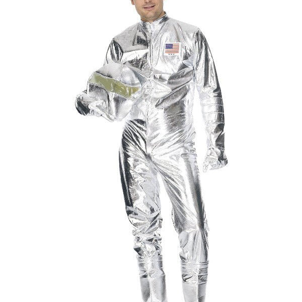 Spaceman Costume, Silver - Adult Weekender