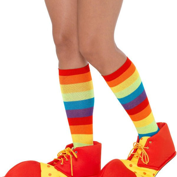 Spotty Clown Shoe Covers, Red & Yellow - Adult Weekender