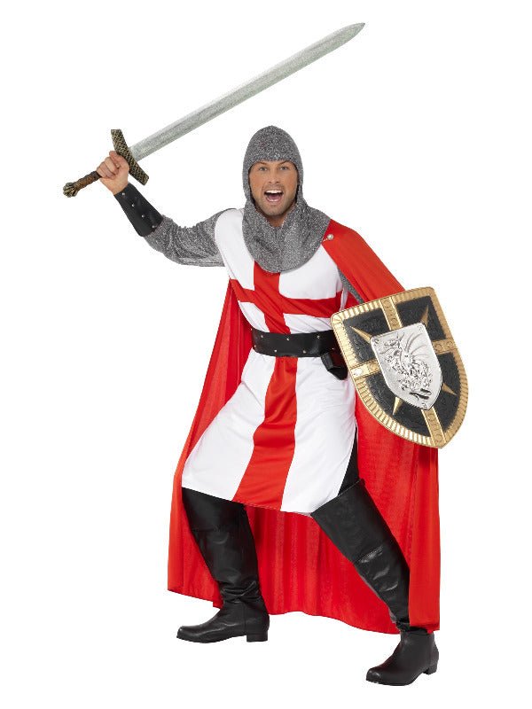 St George Hero Costume, Red - Adult Weekender