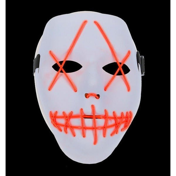 Stitch Face Mask, Neon Light Up, White - Adult Weekender