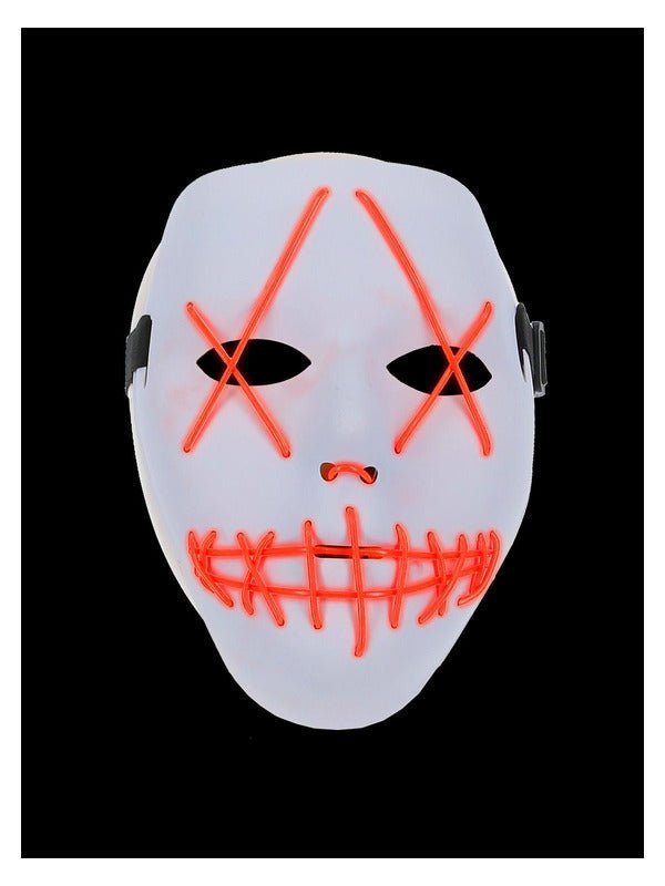 Stitch Face Mask, Neon Light Up, White - Adult Weekender