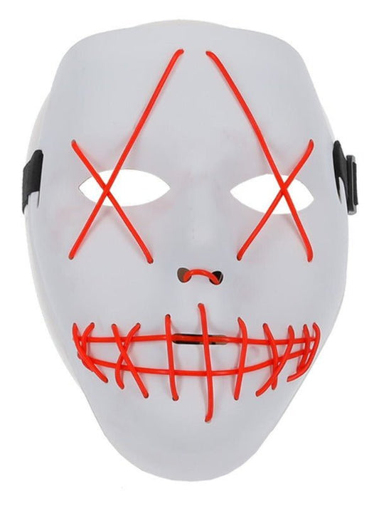 Stitch Face Mask, Neon Light Up, White - Adult Weekender