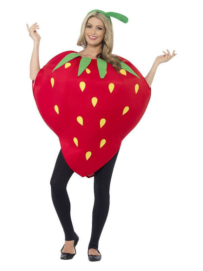 Strawberry Costume, Red - Adult Weekender