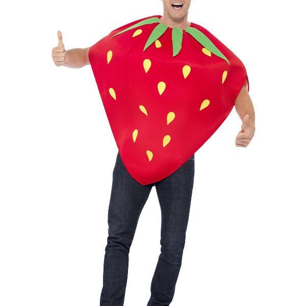 Strawberry Costume, Red - Adult Weekender