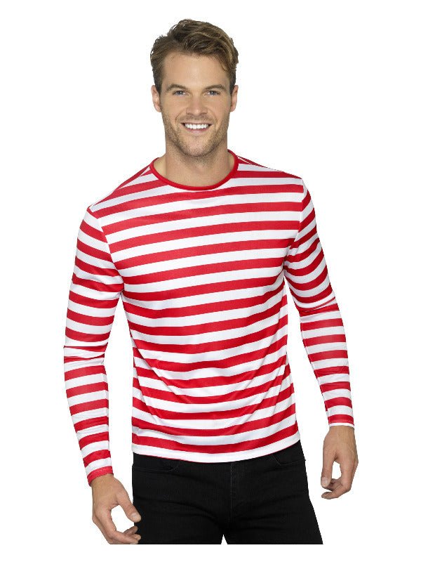 Stripy T-Shirt, Red - Adult Weekender
