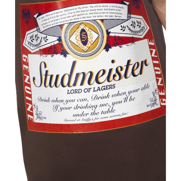 Studmeister Beer Bottle Costume, Brown - Adult Weekender