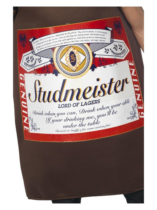 Studmeister Beer Bottle Costume, Brown - Adult Weekender