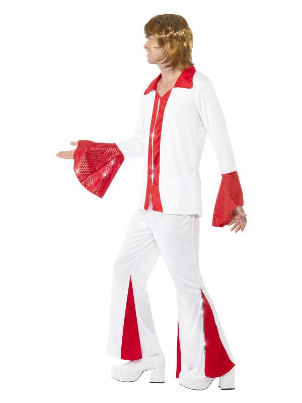 Super Trooper Male Costume, White &amp; Red - Adult Weekender