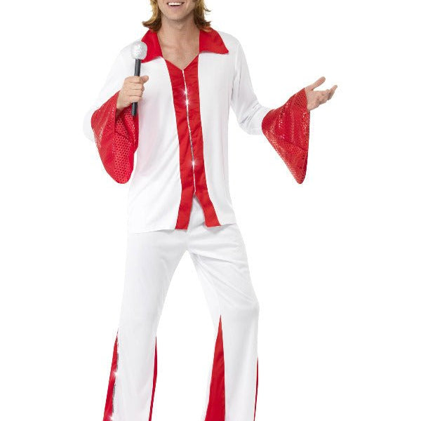 Super Trooper Male Costume, White & Red - Adult Weekender