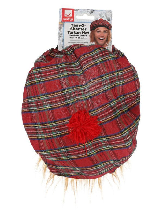 Tam - O - Shanter Tartan Hat, Red - Adult Weekender