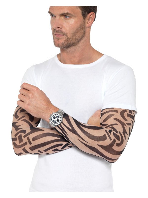 Tattoo Arm Sleeves 2Pk, Nude &amp; Black - Adult Weekender