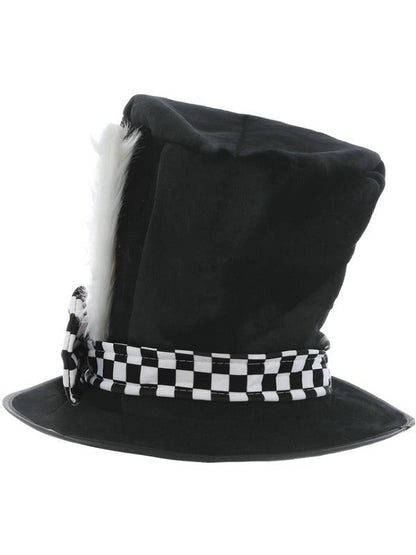 Tea Party March Hare Top Hat, Black & White - Adult Weekender