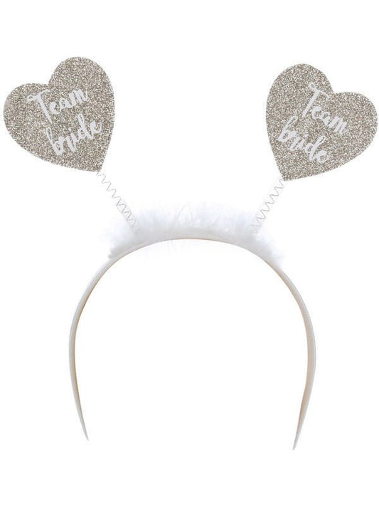 Team Bride Heart Boppers, White - Adult Weekender