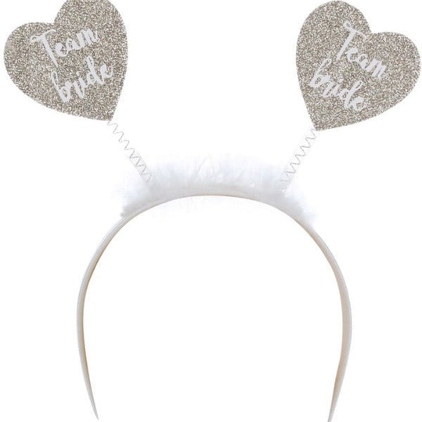 Team Bride Heart Boppers, White - Adult Weekender