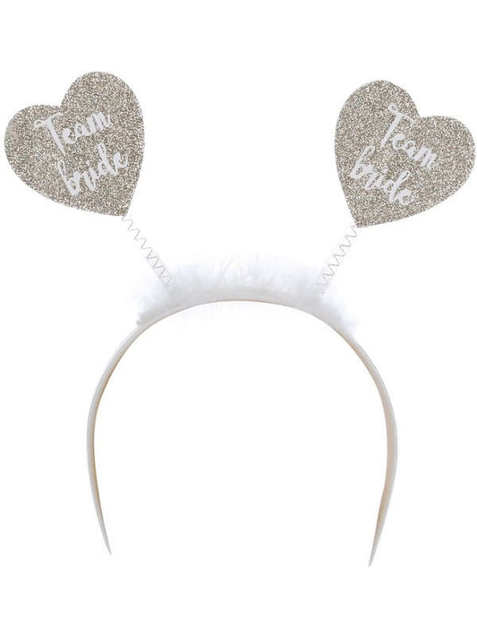 Team Bride Heart Boppers, White - Adult Weekender