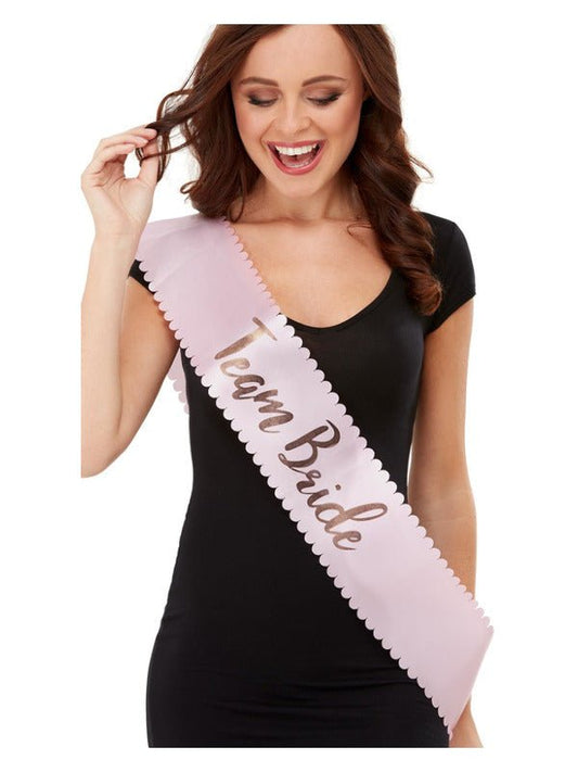 Team Bride Sash, Pink &amp; Gold - Adult Weekender