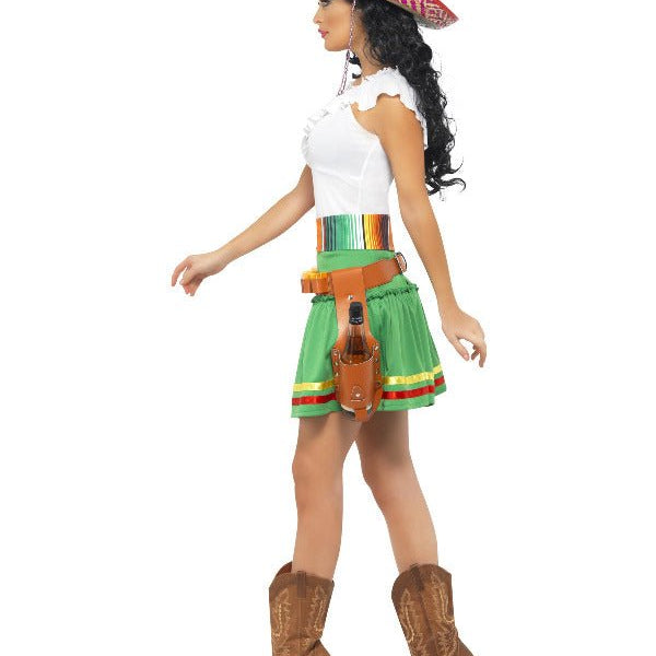 Tequila Shooter Girl Costume, Green - Adult Weekender