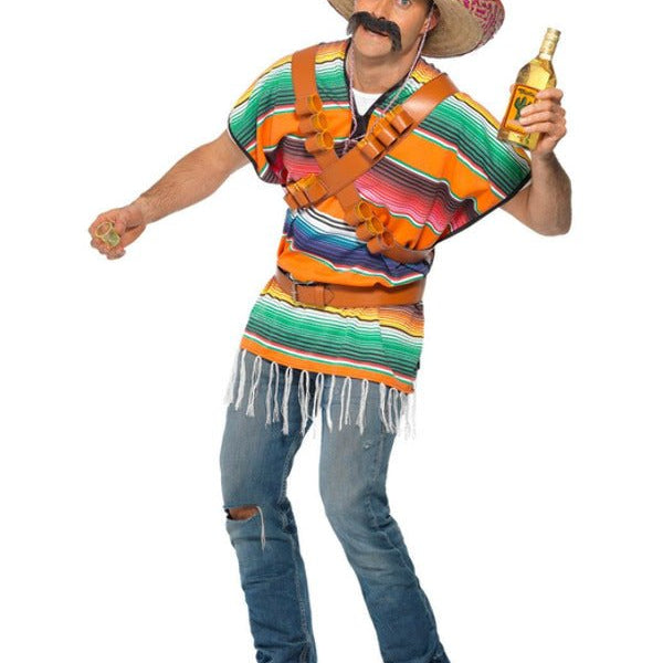 Tequila Shooter Guy Costume, Orange & Green - Adult Weekender