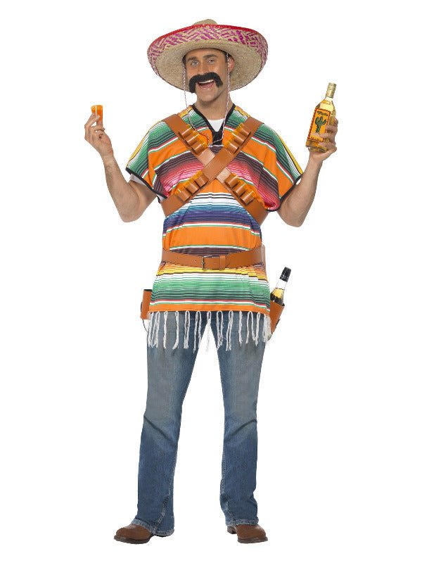 Tequila Shooter Guy Costume, Orange &amp; Green - Adult Weekender