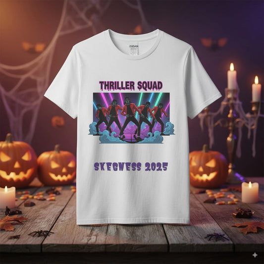 Thriller Squad - Adult Weekender Unisex Heavy T-Shirt - Stags, Hens, Birthdays Halloween - Adult Weekender