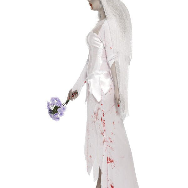 Till Death Do Us Part Zombie Bride Costume, White - Adult Weekender