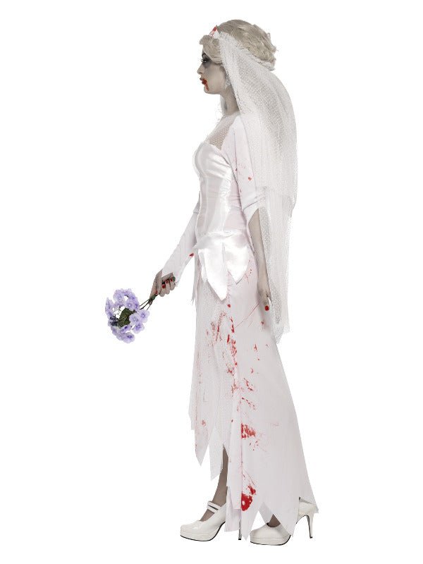 Till Death Do Us Part Zombie Bride Costume, White - Adult Weekender