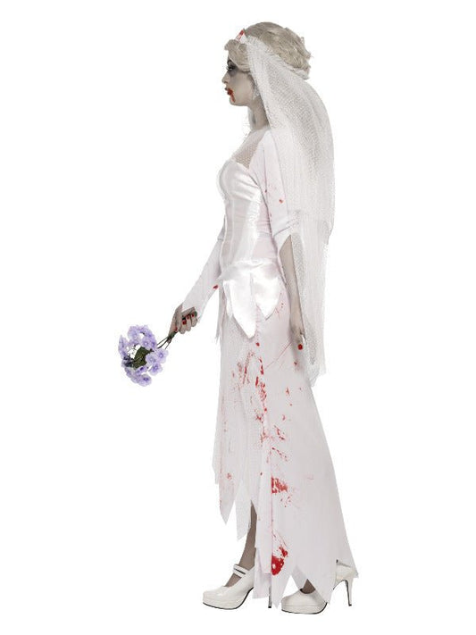 Till Death Do Us Part Zombie Bride Costume, White - Adult Weekender