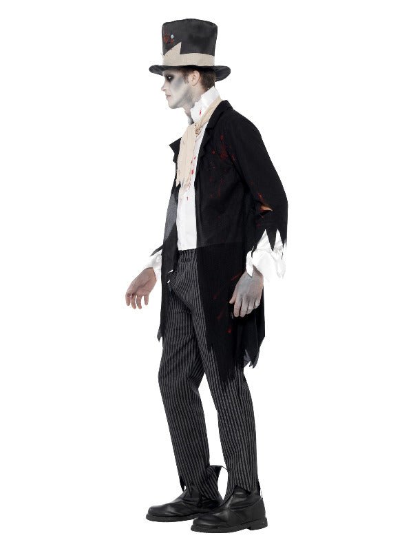 Till Death Do Us Part Zombie Groom Costume, Black - Adult Weekender