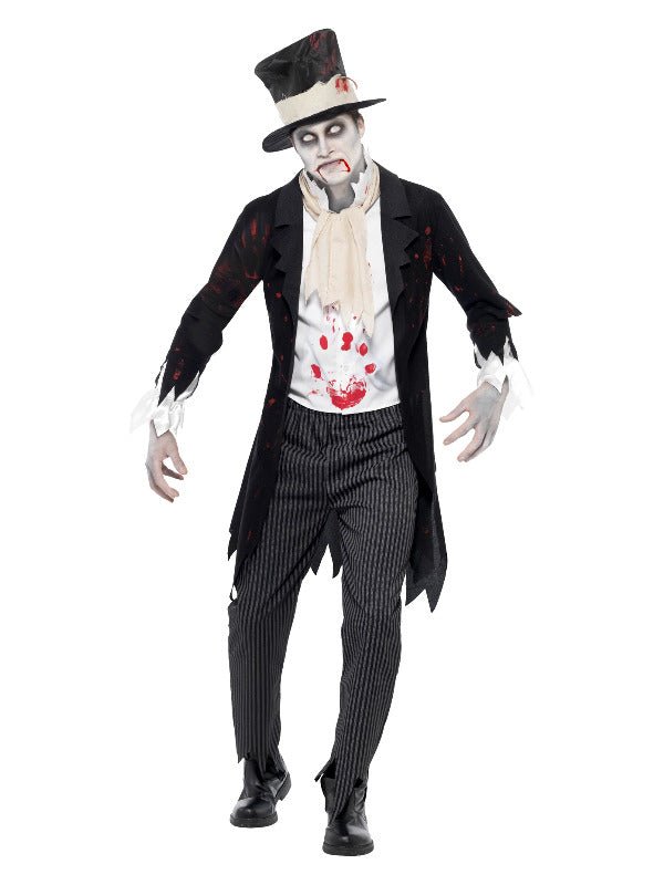 Till Death Do Us Part Zombie Groom Costume, Black - Adult Weekender
