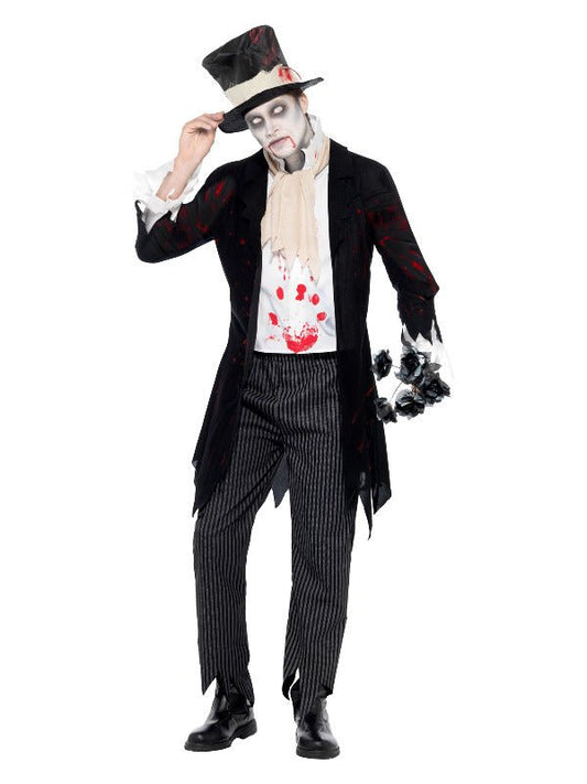 Till Death Do Us Part Zombie Groom Costume, Black - Adult Weekender