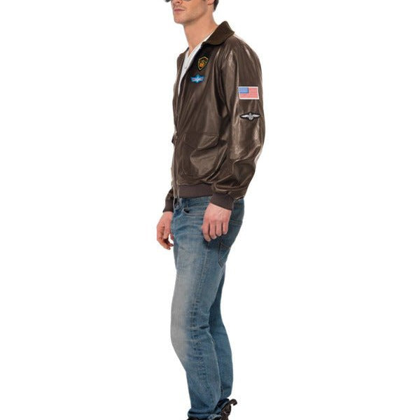 Top Gun Bomber Jacket, Brown - Adult Weekender