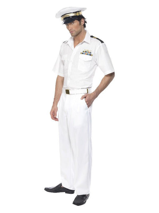 Top Gun Captain Costume, White - Adult Weekender