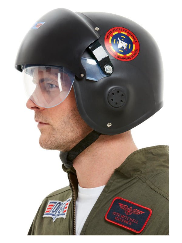 Top Gun Deluxe Helmet, Black - Adult Weekender